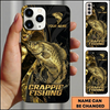 Maxcorners Luxury Gold Splash Custom Name Fishing Phone Case