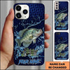 Maxcorners Honeycomb Texture Custom Name Fishing Phone Case