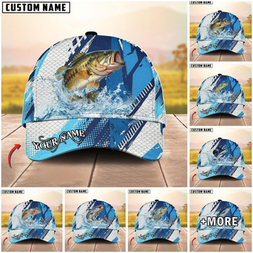 Maxcorners Fishing Technical Fish Scale Personalized Cap (13 Breeds)