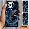 Maxcorners Dark Stormy Water Ripple Custom Name Fishing Phone Case