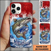 Maxcorners Fishing Phone Case Patriotic Flag Water Splash Custom Name Phone Case