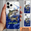 Maxcorners Fishing Phone Case Liquid Flow Texture Custom Name Phone Case