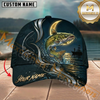 Maxcorners Moonlight Splash Design Custom Name Fishing Cap
