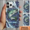 Maxcorners Dynamic Water Ripple Design Custom Name Fishing Phone Case