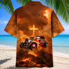 Maxcorners Personalized "I Am A Simple Man, Like Hot Rods And Believe In Jesus" Car Hawaiian Shirt, Custom Photo Car Aloha Shirts