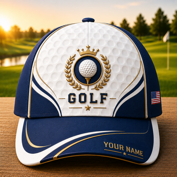 Maxcorners Imperial Swing 3D Golf Personalized Name Cap