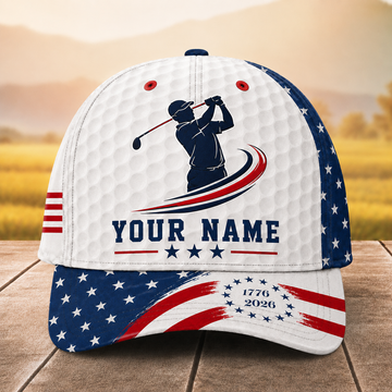 Maxcorners Cool Swing 3D Golf Personalized Name Cap