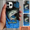 Maxcorners Fishing Phone Case Claw Mark Pattern Custom Name Phone Case