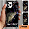 Maxcorners Neon Abstract Ribbon Custom Name Fishing Phone Case