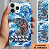 Maxcorners Fishing Phone Case Patriotic Flag Artwork Custom Name Phone Case