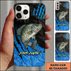 Maxcorners Fishing Phone Case Claw Mark Pattern Custom Name Phone Case