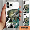 Maxcorners Fishing Phone Case Hexagon Honeycomb Pattern Custom Name Phone Case