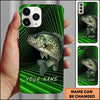 Maxcorners Fishing Phone Case Realistic Fish Artwork Custom Name Phone Case