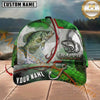 Maxcorners Emerald Scale Hook Design Custom Name Fishing Cap