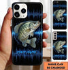 Maxcorners Fishing Phone Case Sound Wave Pattern Custom Name Phone Case