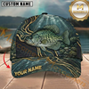 Maxcorners Golden Stream Flow Custom Name Fishing Cap