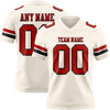 Maxcorners Custom Cream Red-Black Authentic Football Jersey LM2605