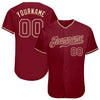 Maxcorners Custom Crimson Crimson-Cream Authentic Baseball Jersey LM2605