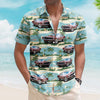 Maxcorners Personalized Car Hawaiian Shirt, "Beach Palm Tree Vintage" Custom Photo Car Aloha Shirts