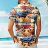 Maxcorners Personalized Car Hawaiian Shirt, "Beach Sunset Vintage" Custom Photo Car Aloha Shirts