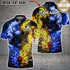 Maxcorners Bowling Fire & Ice Samurai Bowling Strike Multicolor Customized Name, Team Name 3D Shirts
