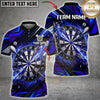 Maxcorners Darts Electric Blue Dartboard & Flying Darts Multicolor Customized Name, Team Name 3D Shirts