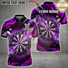 Maxcorners Darts Electric Blue Dartboard & Flying Darts Multicolor Customized Name, Team Name 3D Shirts