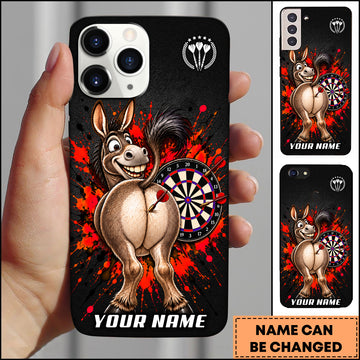Maxcorners Darts Donkey & Dartboard Graffiti Graphic Multicolor Customized Name 3D Phone Case