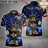 Maxcorners Darts American Flag Funny Dartboard Character Multicolor Customized Name, Team Name 3D Shirts