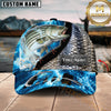 Maxcorners Fishing Cap Water Splash Fish Scale Pattern, Multicolor Customized Name 3D Cap