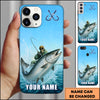 Maxcorners Fishing Ocean Splash Personalized Name 3D Phone Case