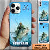 Maxcorners Fishing Ocean Splash Personalized Name 3D Phone Case
