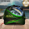Maxcorners Fishing Green Scale Water Splash Lure Personalized Name 3D Cap (12 Fish Species)
