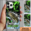 Maxcorners Fishing Green Splash Personalized Name 3D Phone Case