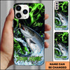 Maxcorners Fishing Green Splash Personalized Name 3D Phone Case