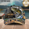 Maxcorners Fishing Snake Skin Stitched River Bed Rocks Water Splash Graphic Customized Name 3D Cap