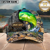 Maxcorners Fishing Snake Skin Stitched River Bed Rocks Water Splash Graphic Customized Name 3D Cap
