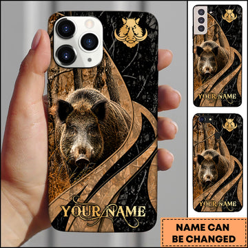 Maxcorners  Hunting Woodland Camo Personalized Name 3D Phone Case