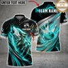 Maxcorners Bowling Howling Wolf Lightning Bowling Ball Design Multicolor Customized Name, Team Name 3D Shirts