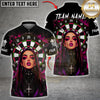 Maxcorners Darts Gothic Queen Dartboard Cross Multicolor Customized Name, Team Name 3D Shirts