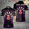 Maxcorners Darts Gothic Queen Dartboard Cross Multicolor Customized Name, Team Name 3D Shirts