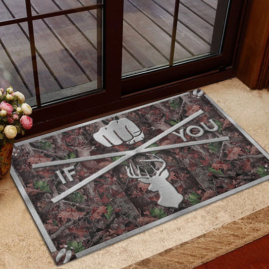 Maxcorners Hunting Rubber Doormat, Hunting IF You Hunter Welcome Doormat, Indoor Outdoor Door Mat, Home Decor LM1611