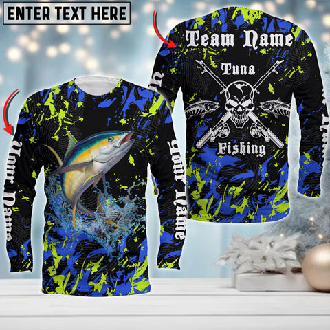 Max Corner Tuna Deep Water Reaper Fishing Personalized 3D Long Sleeve Shirt