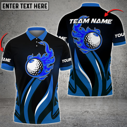 Max Corner Customized Name Premium Golf Flame Ball Multicolor Sport Jersey Pattern Custom 3D Polo Shirt