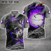 Max Corner Customized Name Flame Wolf Fire Golf Ball Multicolor Smoke Pattern Custom 3D Polo Shirt
