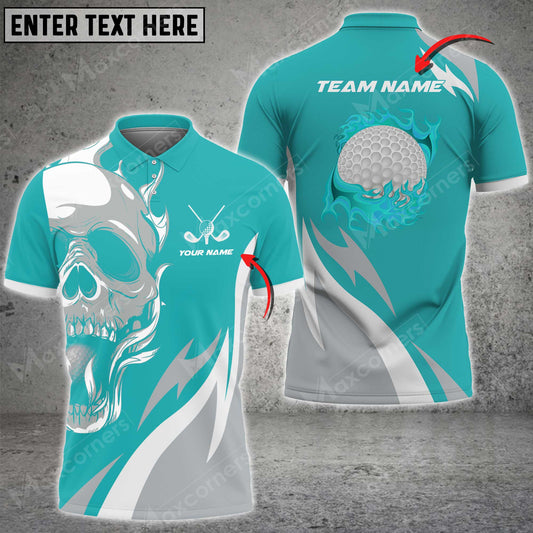 Max Corner Customized Name Limited Skull Golf Lover Ball Skin Multicolor Sport Jersey Pattern Custom 3D Polo Shirt