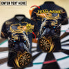Maxcorners Darts Tiger Lightning Jersey Multicolor Options Personalized Name, Team Name Unisex 3D Shirt