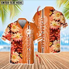 Maxcorners Bowling Tropical Strike Multicolor Customized Name, Team Name 3D Hawaiian Shirt