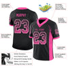 Maxcorners Custom Black Pink-White Drift Fashion Football Jersey LM2605