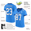 Maxcorners Custom Powder Blue White-Royal Mesh Authentic Classic Football Jersey LM2605